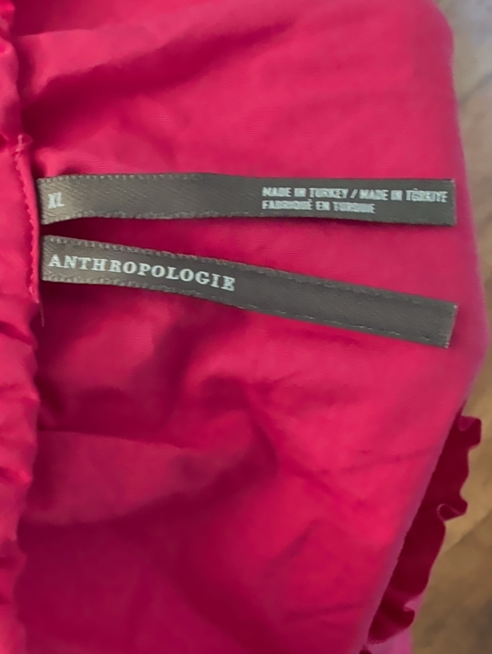 Anthropologie Somerset Vibrant Pink Tiered Midi Skirt